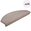 vidaXL Stufenmatten 20 Stk. 65x24x4 cm Hellbraun Halbrund Gro&szlig;