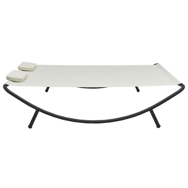 vidaXL Sonnenliege Stoff Creme