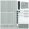 vidaXL Zaunpfosten Gr&uuml;n 100 x 0,8 m (16 x 16 mm Netz) Stahl und PVC