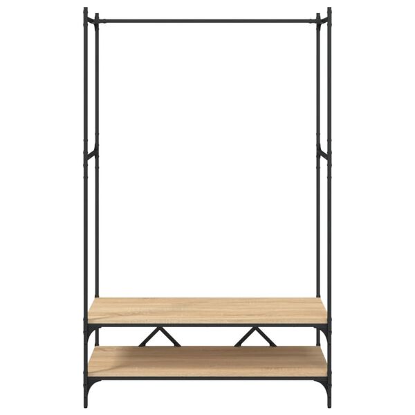 vidaXL Kleiderst&auml;nder mit Ablagen Sonoma-Eiche Holzwerkstoff