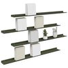 vidaXL Schwebendes Regal 4 pcs Olive Gr&uuml;n 100 x 9 x 2,5 cm Stahl