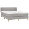 vidaXL Boxspringbett mit Matratze Hellgrau 140x190 cm Stoff