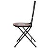 vidaXL 3-tlg. Bistro-Set Mosaik Keramik Terrakotta und Weiß
