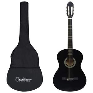 vidaXL Klassikgitarre f&uuml;r Anf&auml;nger mit Tasche Schwarz 4/4 39