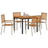 vidaXL Garten Essgruppe 5 pcs Beige und Braun Poly-Rattan