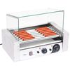 vidaXL Hotdog-Roller 7 Rollen mit Glasabdeckung 1400 W