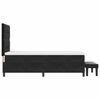 vidaXL Boxspringbett mit Matratze Schwarz 90 x 190 cm Samt