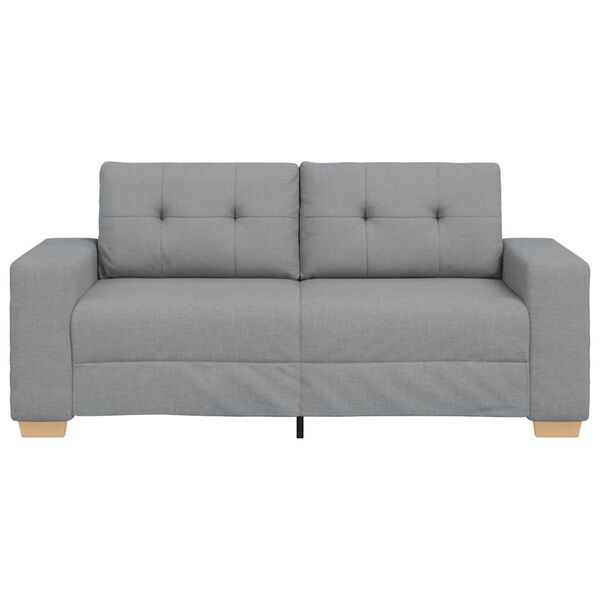 vidaXL Zweisitzer-Sofa Hellgrau 180x77x82 cm Stoff