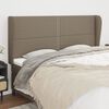 vidaXL Kopfteil mit Ohren Taupe 163x23x118/128 cm Stoff