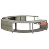 vidaXL Whirlpool-Umrandung Grau Poly Rattan