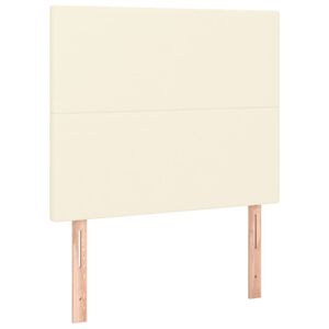 vidaXL Kopfteil Creme 80x5x118/128 cm Kunstleder