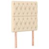 vidaXL Boxspringbett mit Matratze Creme 80x200 cm Stoff