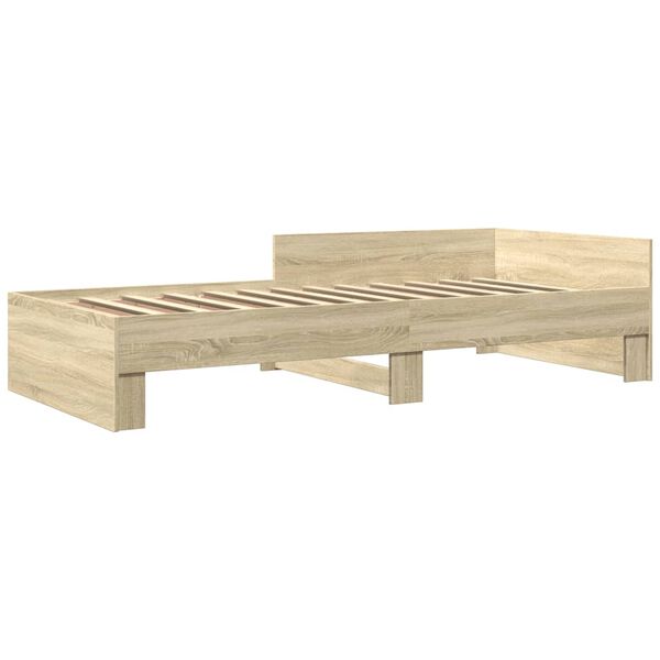 vidaXL Bettgestell ohne Matratze Sonoma-Eiche 90x190 cm Holzwerkstoff