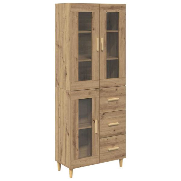 vidaXL Highboard Artisan-Eiche 69,5 x 34 x 180 cm Holzwerkstoff