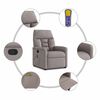 vidaXL Massagesessel Taupe Stoff