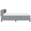vidaXL Boxspringbett mit Matratze Hellgrau 160 x 200 cm Stoff