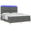 vidaXL Boxspringbett mit Matratze Dunkelgrau 180 x 200 cm Stoff