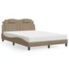 vidaXL Bett "Viana" mit Matratze Cappuccino-Braun 140x190 cm Kunstleder