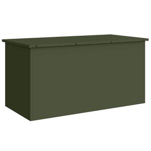 vidaXL Au&szlig;enlagerbox Olive Gr&uuml;n 100 x 50,5 x 50 cm Stahl