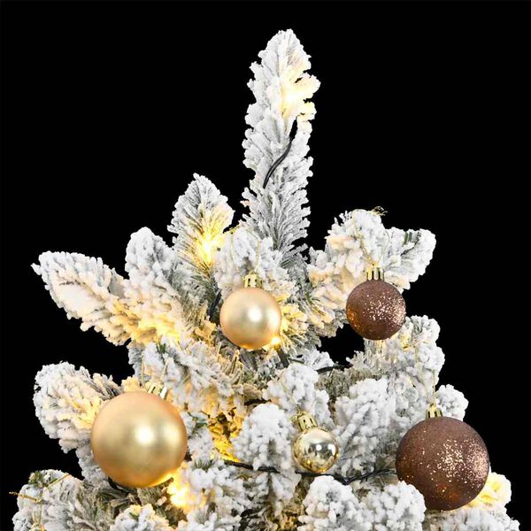 vidaXL K&uuml;nstlicher Weihnachtsbaum Klappbar 300 LEDs & Kugeln 270 cm