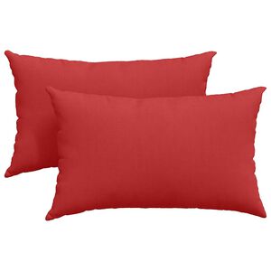 vidaXL Sofakissen 2 pcs Rot 50 x 30 cm Stoff