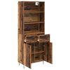 vidaXL Highboard mit Schubladen 2 pcs Altholz Holzwerkstoff