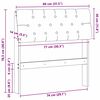 vidaXL Gepolstertes Kopfteil Schwarz 80 cm Massives Kiefernholz