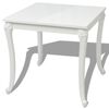 vidaXL Esstisch 80x80x76 cm Hochglanz-Wei&szlig;