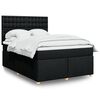 vidaXL Boxspringbett mit Matratze Schwarz 140x190 cm Stoff
