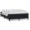 vidaXL Boxspringbett mit Matratze Schwarz 160x220 cm Samt