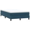 vidaXL Boxspringbett mit Matratze Dunkelblau 120x210 cm Samt