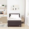 vidaXL Boxspringbett mit Matratze Dunkelbraun 90 x 190 cm Stoff