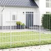 vidaXL Gartenzaun Wei&szlig; 170 x 215 cm Pulverbeschichteter Stahl