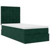 vidaXL Ottoman-Bett mit Matratzen Dunkelgr&uuml;n 90x190 cm Samt