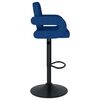vidaXL Barhocker 2 Stk. Blau Stoff