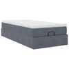 vidaXL Ottoman-Bett mit Matratze Dunkelgrau 90x190 cm Samt
