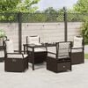 vidaXL Garten Essgruppe 5 pcs Braun Poly-Rattan