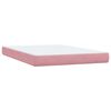 vidaXL Boxspringbett mit Matratze Rosa 160x220 cm Samt