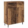 vidaXL Highboard mit Schubladen 2 pcs Altholz Engineered Wood und Glas