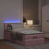 vidaXL Ottomane Bett mit Matratze & LEDs Rosa 80x200 cm Samt