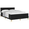 vidaXL Boxspringbett mit Matratze Schwarz 140 x 200 cm Stoff