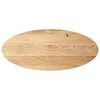 vidaXL Tischplatte 140x60x2 cm Massivholz Eiche Oval