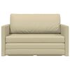 vidaXL Schlafsofa 110cm Creme Kunstleder