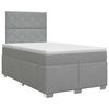 vidaXL Boxspringbett mit Matratze Hellgrau 120 x 200 cm Stoff