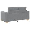 vidaXL 2-teiliges Sofa-Set mit Kissen, hellgrauer Stoff