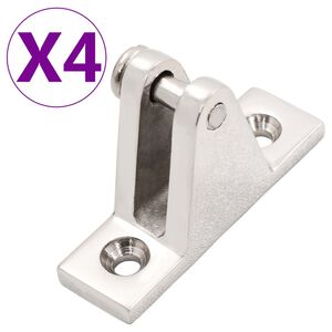 vidaXL Bootsdeck-Scharniere f&uuml;r Bimini Top 4 Stk. Edelstahl