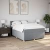 vidaXL Boxspringbett mit Matratze Hellgrau 160x200 cm Stoff