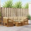 vidaXL Sofagarnituren 7 pcs Natur und Beige Massivholz Akazie