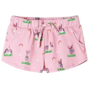vidaXL Kindershorts mit Kordelzug Hellrosa 128