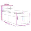 vidaXL Boxspringbett mit Matratze Dunkelbraun 100x200 cm Stoff